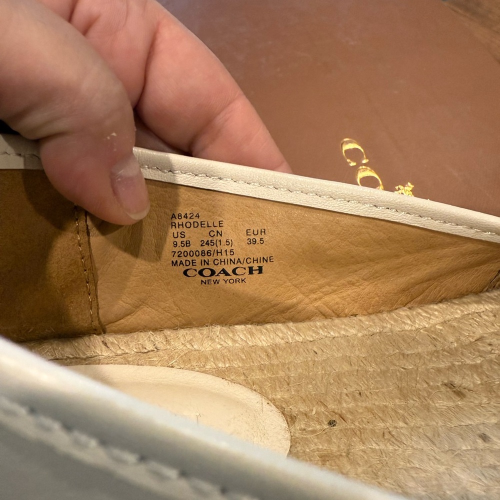 Coach Women's Tan Espadrille Flats - Picture 9 of 10